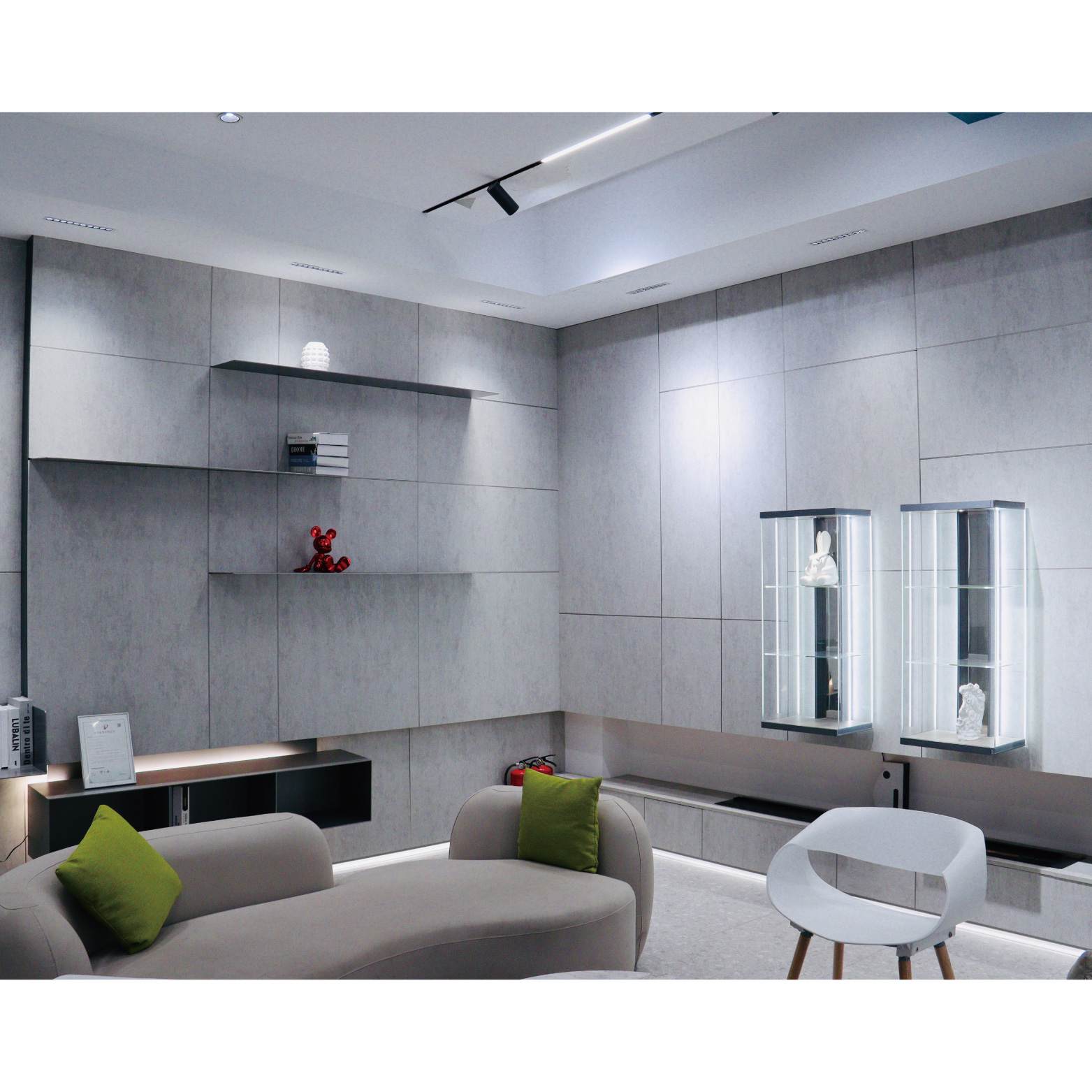 Metal storage shelves wall bookshelves elegant luxury home decoration living room wall hanging suspended shelf decoration