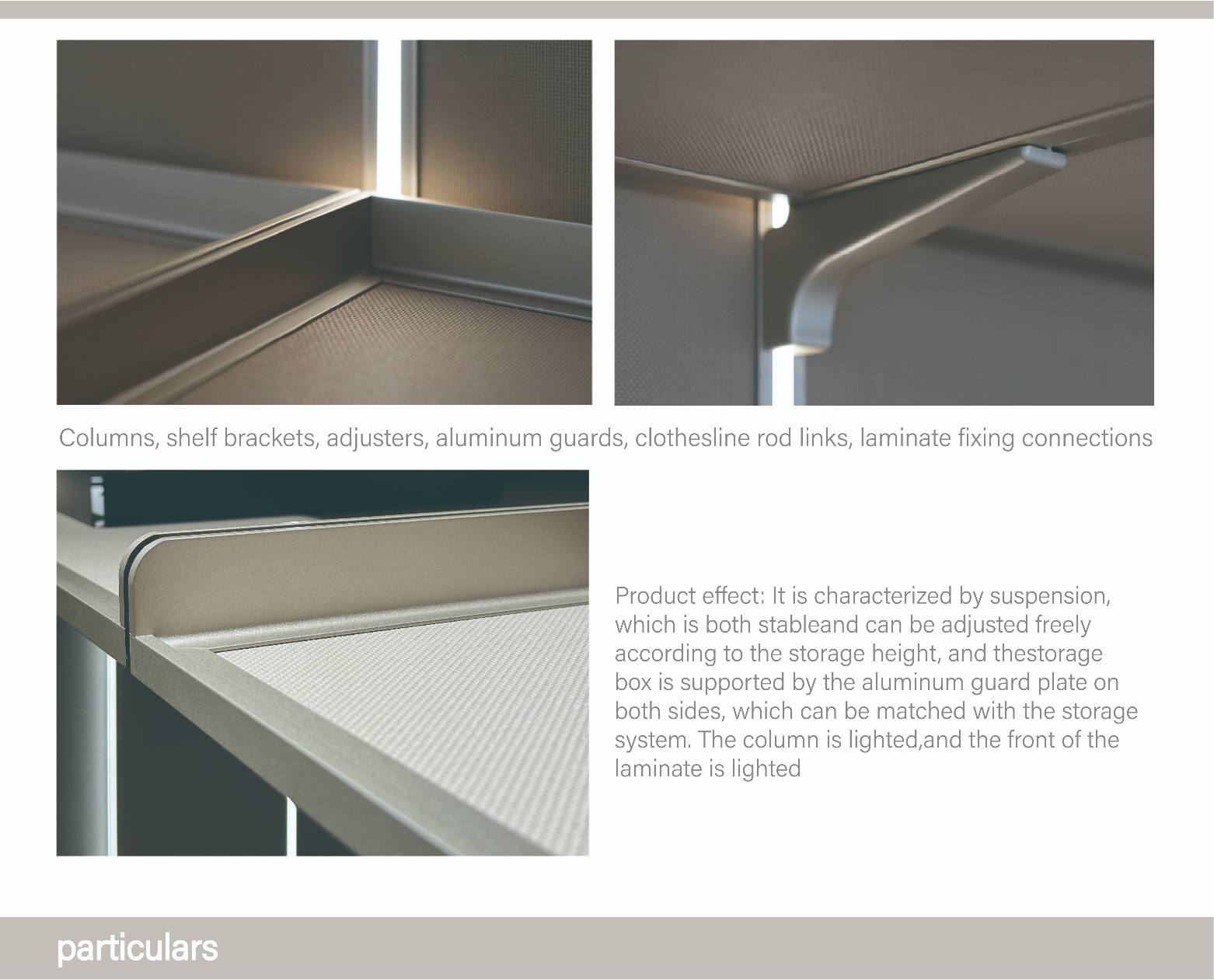 Modern custom walk-in wall hanging cloakroom bookcase wardrobe system Bedroom open wardrobe design